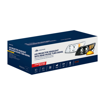 International Durastar and MV LED Projector Headlight with 12 LED Turn, 48 LED Daytime Running Light and 6 LED Rear Facing Turn/Parking Light