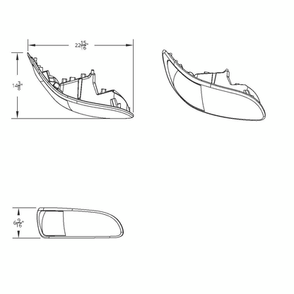 International Durastar and MV LED Projector Headlight with 12 LED Turn, 48 LED Daytime Running Light and 6 LED Rear Facing Turn/Parking Light