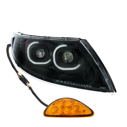 International Durastar and MV LED Projector Headlight with 12 LED Turn, 48 LED Daytime Running Light and 6 LED Rear Facing Turn/Parking Light
