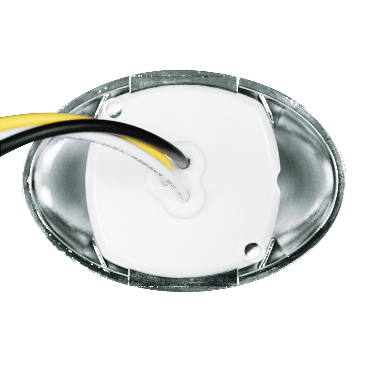 Double Fury Blue Auxiliary to Amber Primary Function 4 LED P3 Style Round Light with Chrome Bezel