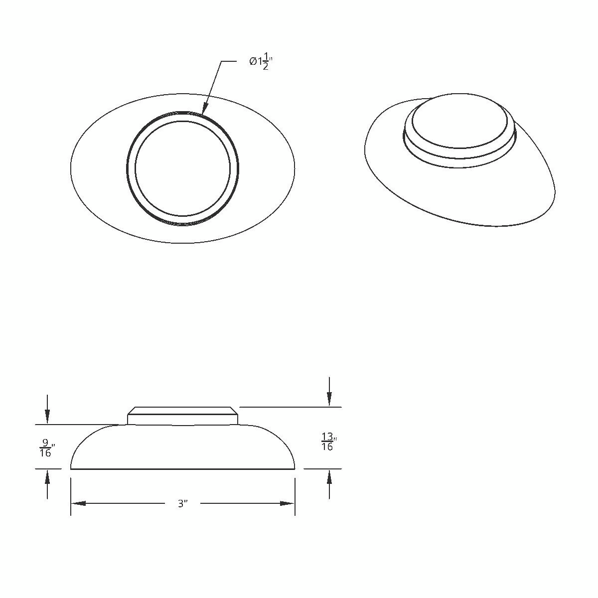 Double Fury Blue Auxiliary to Amber Primary Function 4 LED P3 Style Round Light with Chrome Bezel