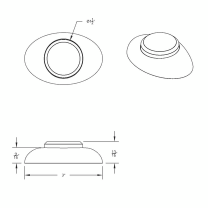 Double Fury Blue Auxiliary to Amber Primary Function 4 LED P3 Style Round Light with Chrome Bezel