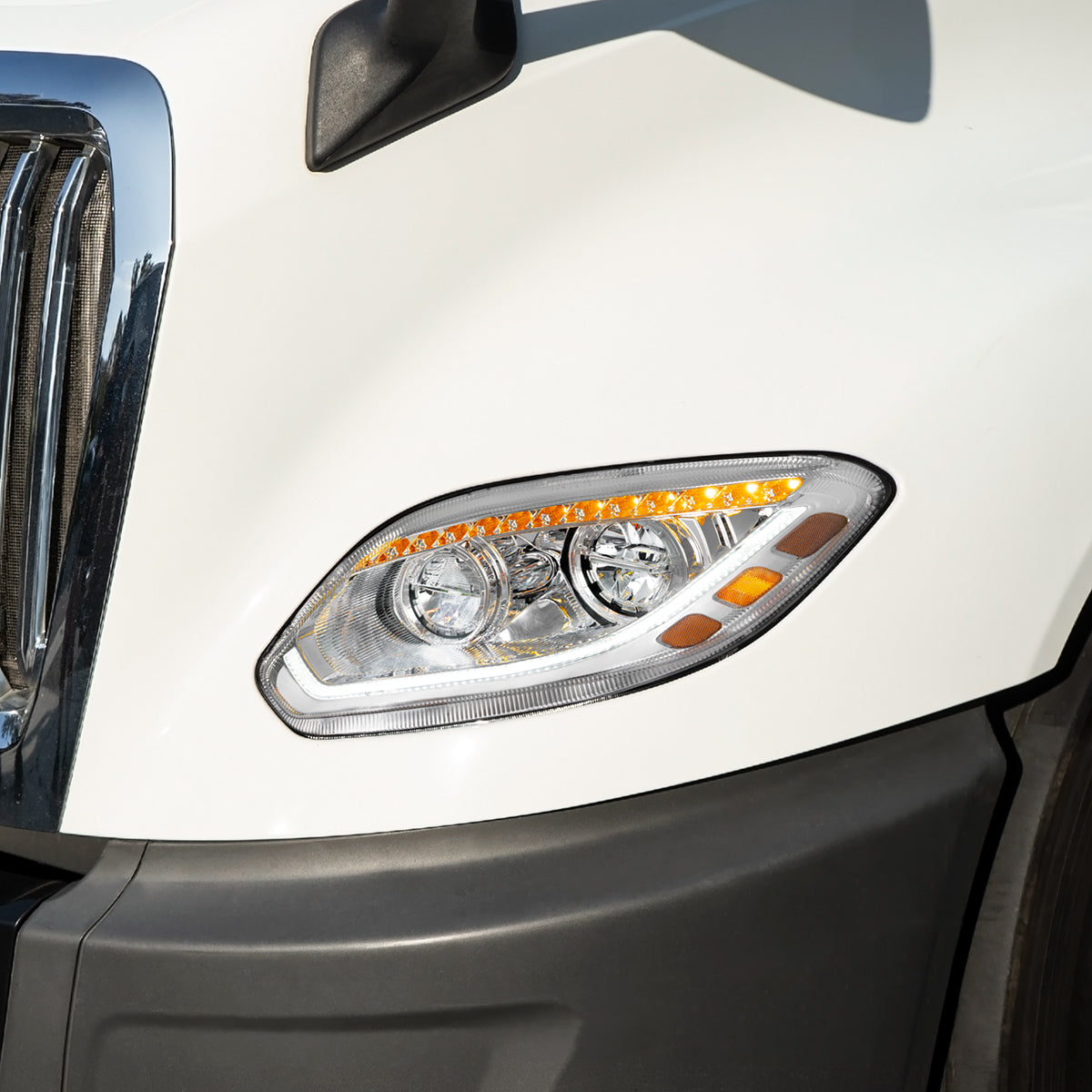 International LT LED Headlight with 12 LED Turn and 72 LED Daytime Running Light