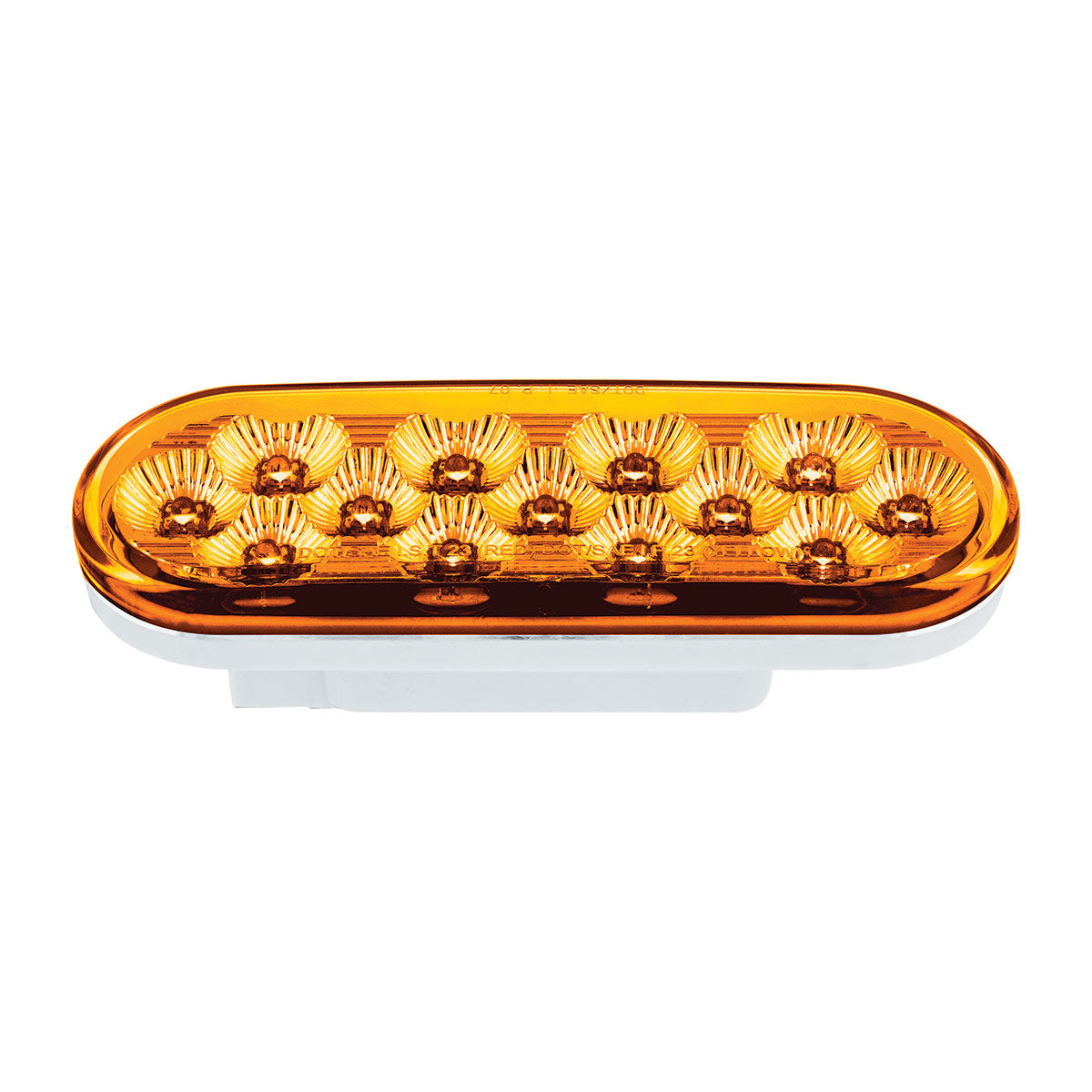 Double Fury White to Amber Primary Dual Function 13 LED 6" Oval Light