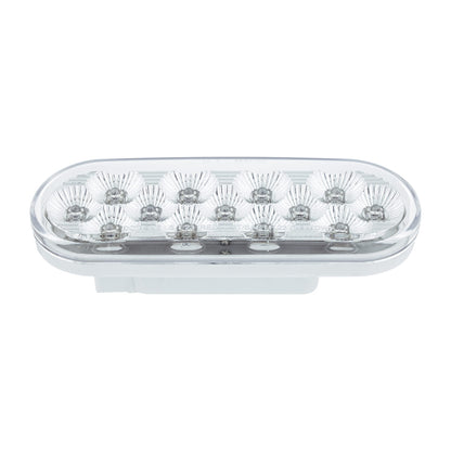 Double Fury White to Amber Primary Dual Function 13 LED 6" Oval Light