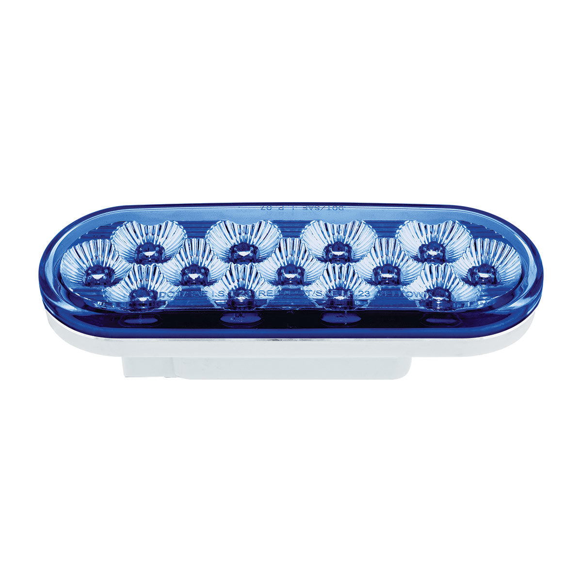 Double Fury Blue to Red Primary Dual Function 13 LED 6" Oval Light