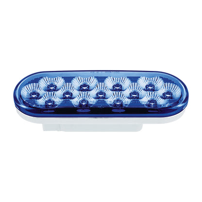 Double Fury Blue to Red Primary Dual Function 13 LED 6" Oval Light