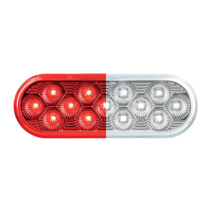Double Fury White to Red Primary Dual Function 13 LED 6" Oval Light
