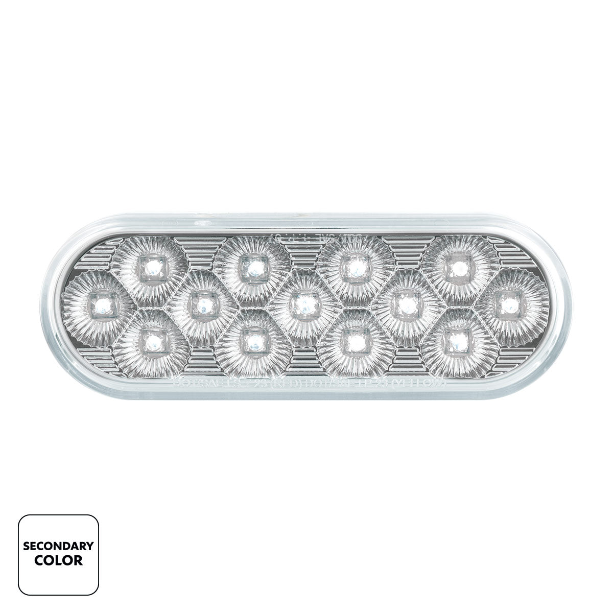 Double Fury White to Amber Primary Dual Function 13 LED 6" Oval Light