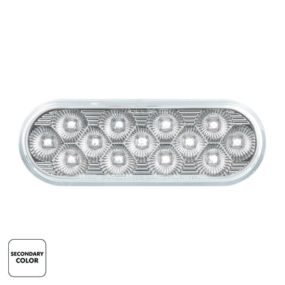 Double Fury White to Amber Primary Dual Function 13 LED 6" Oval Light