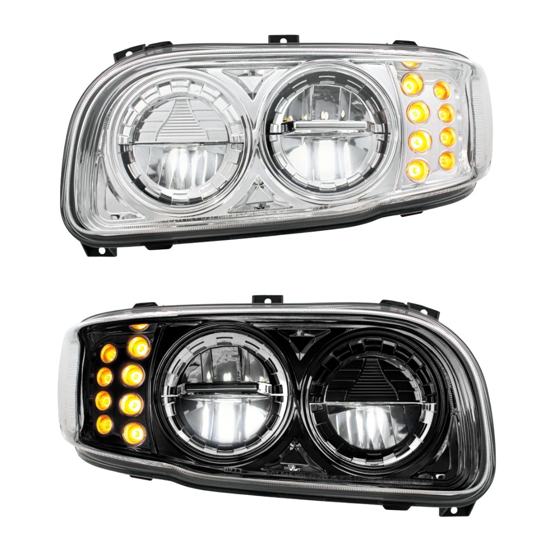 Peterbilt 388, 389, 567 LED Headlight with 8 LED Turn and 4 LED Position Light