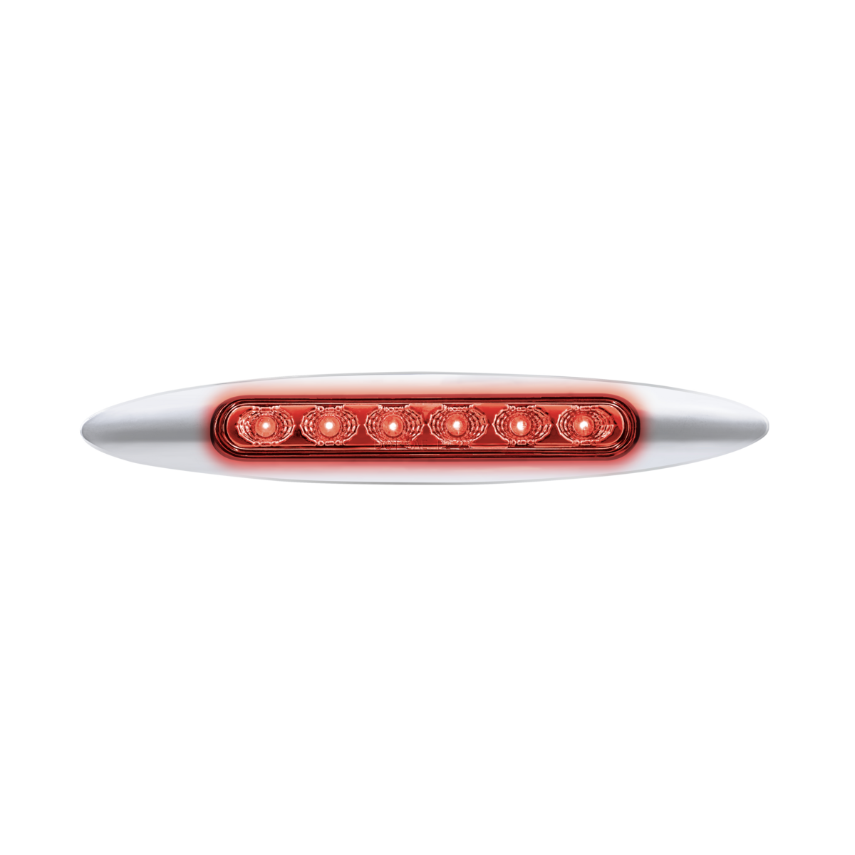 Double Fury Blue Auxiliary to Red Dual Function 6 LED 6" Light with Chrome Bezel