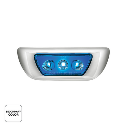 Kenworth T680 and Peterbilt 579 Double Fury Blue Auxiliary to Amber Primary function 3 LED Cab Light