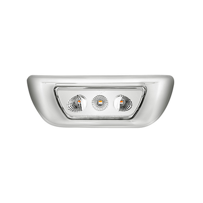 Kenworth T680 and Peterbilt 579 Double Fury White Auxiliary to Amber Primary function 3 LED Cab Light