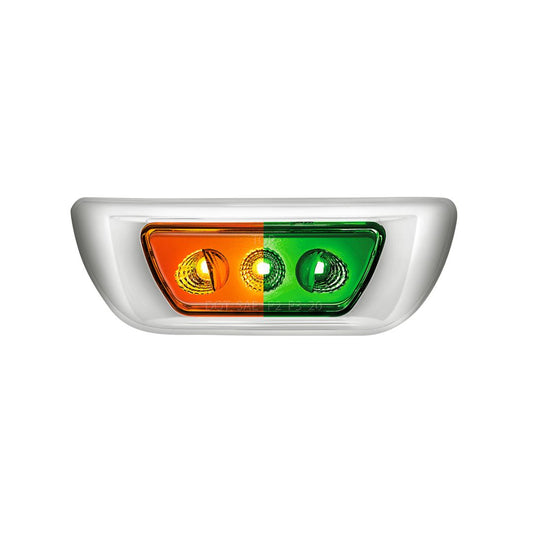 Kenworth T680 and Peterbilt 579 Double Fury Green Auxiliary to Amber Primary function 3 LED Cab Light