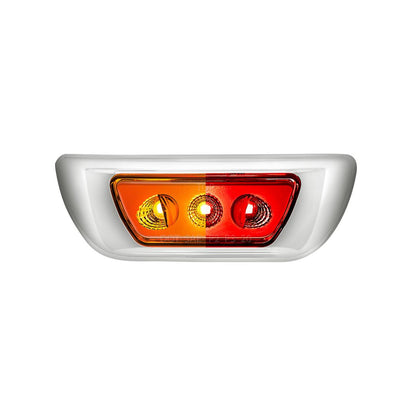 Kenworth T680 and Peterbilt 579 Double Fury Red Auxiliary to Amber Primary function 3 LED Cab Light