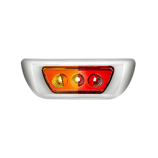 Kenworth T680 and Peterbilt 579 Double Fury Red Auxiliary to Amber Primary function 3 LED Cab Light