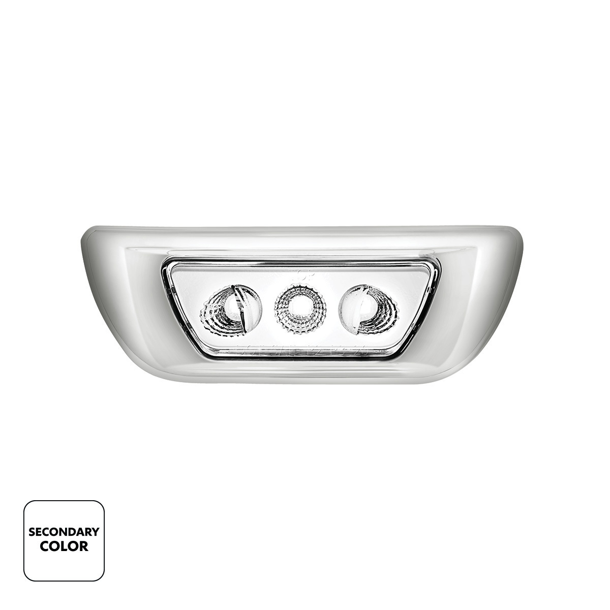 Kenworth T680 and Peterbilt 579 Double Fury White Auxiliary to Amber Primary function 3 LED Cab Light