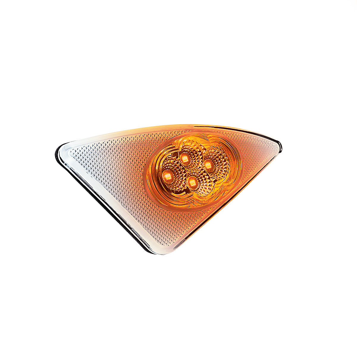 Kenworth T660 Double Fury White Auxiliary to Amber Dual Function 4 LED Fender Signal Light