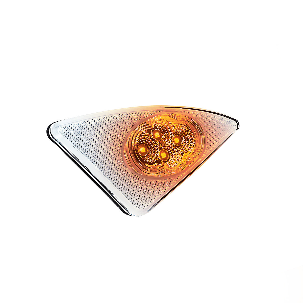Kenworth T660 Double Fury White Auxiliary to Amber Dual Function 4 LED Fender Signal Light