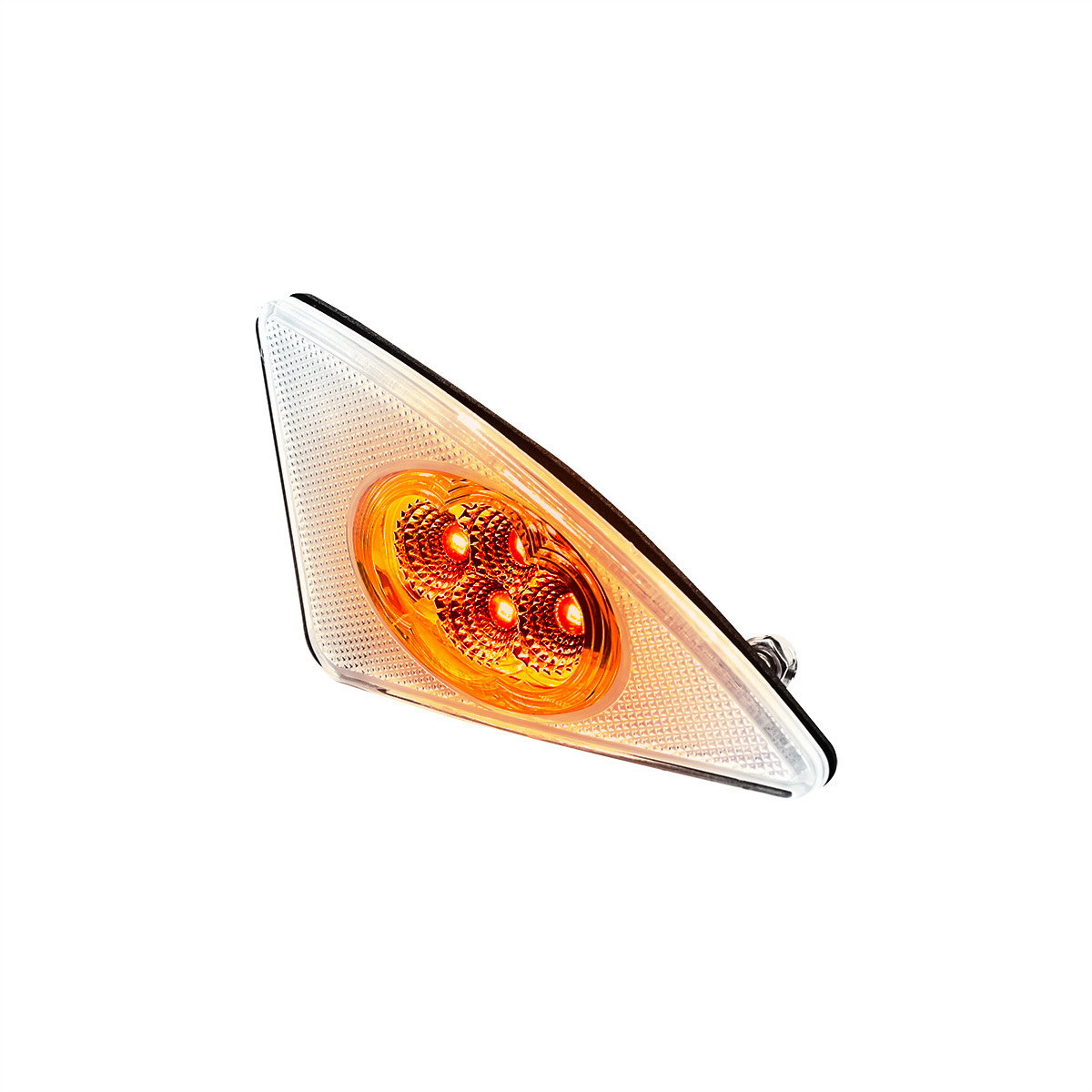 Kenworth T660 Double Fury White Auxiliary to Amber Dual Function 4 LED Fender Signal Light