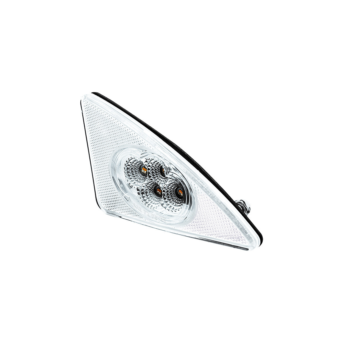 Kenworth T660 Double Fury White Auxiliary to Amber Dual Function 4 LED Fender Signal Light