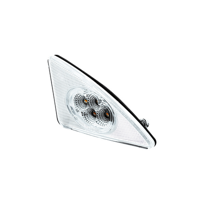 Kenworth T660 Double Fury White Auxiliary to Amber Dual Function 4 LED Fender Signal Light