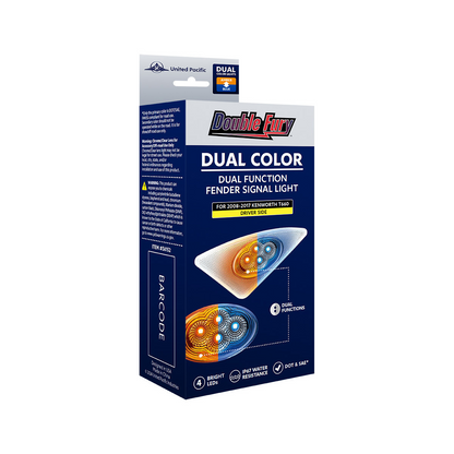 Kenworth T660 Double Fury Blue Auxiliary to Amber Dual Function 4 LED Fender Signal Light