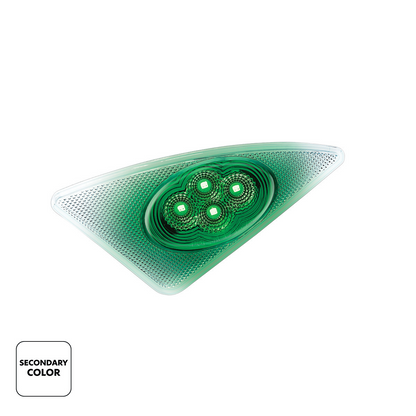 Kenworth T660 Double Fury Green Auxiliary to Amber Dual Function 4 LED Fender Signal Light