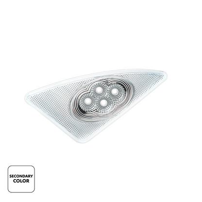 Kenworth T660 Double Fury White Auxiliary to Amber Dual Function 4 LED Fender Signal Light