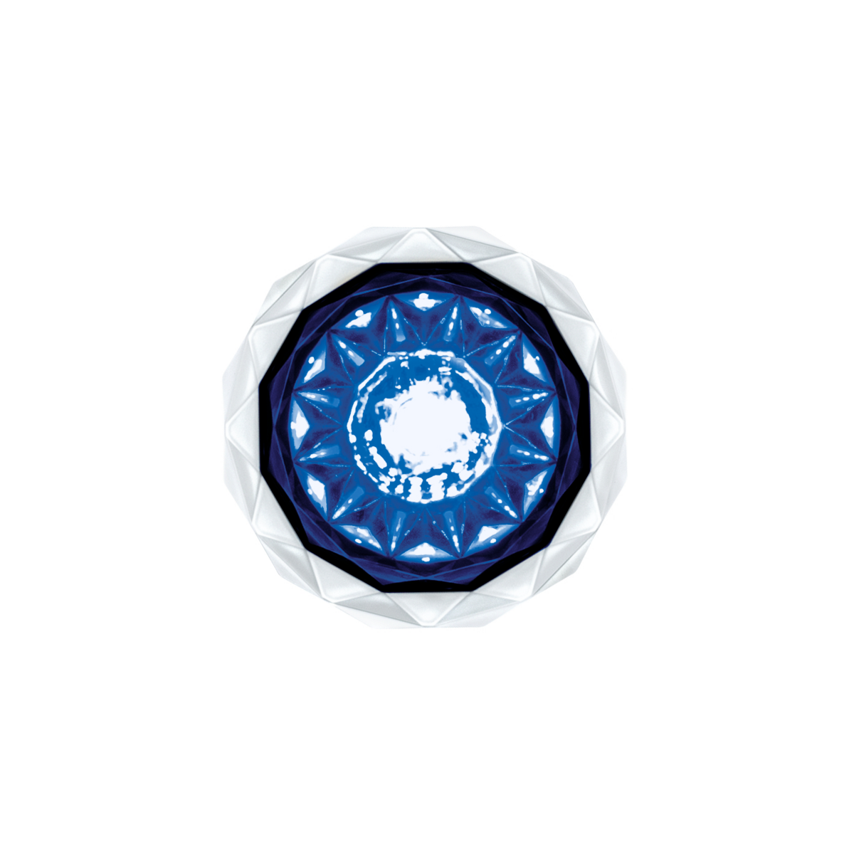 Double Fury Blue Auxiliary to Amber Clearance and Marker 4 LED 1 1/8" Crystal Watermelon Light