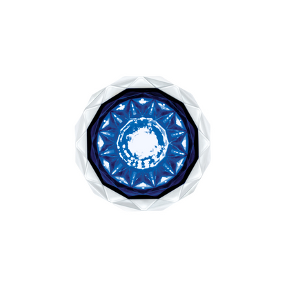 Double Fury Blue Auxiliary to Amber Clearance and Marker 4 LED 1 1/8" Crystal Watermelon Light