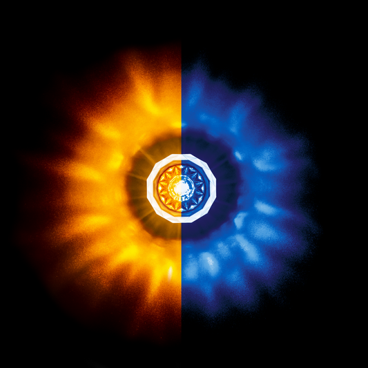 Double Fury Blue Auxiliary to Amber Clearance and Marker 4 LED 1 1/8" Crystal Watermelon Light