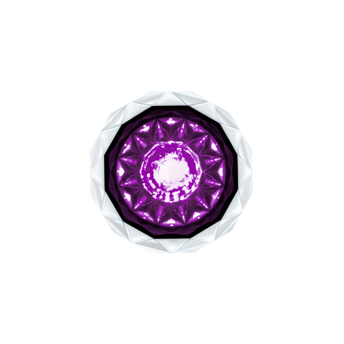 Double Fury Purple Auxiliary to Red Clearance and Marker 4 LED 1 1/8" Crystal Watermelon Light