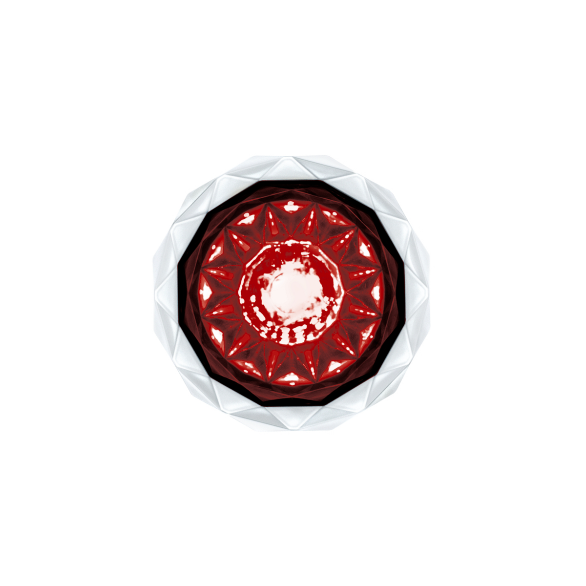 Double Fury Red Auxiliary to Amber Clearance and Marker 4 LED 1 1/8" Crystal Watermelon Light