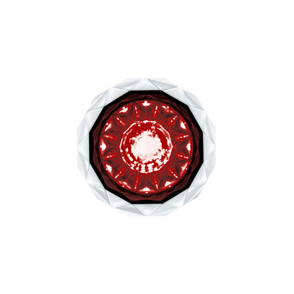 Double Fury Blue Auxiliary to Red Clearance and Marker 4 LED 1 1/8" Crystal Watermelon Light