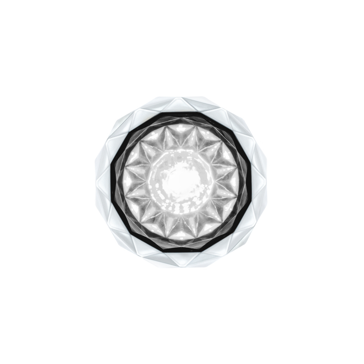 Double Fury White Auxiliary to Amber Clearance and Marker 4 LED 1 1/8" Crystal Watermelon Light