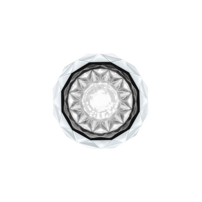 Double Fury White Auxiliary to Amber Clearance and Marker 4 LED 1 1/8" Crystal Watermelon Light