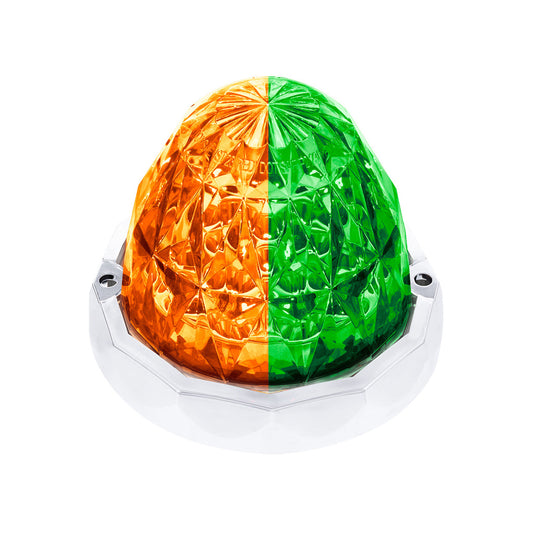 United Pacific Double Fury Green Auxiliary to Amber Primary Function 19 LED Crystal Watermelon Light