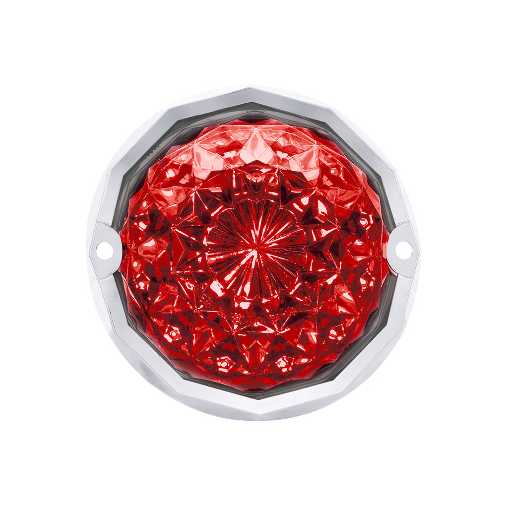 United Pacific Double Fury Red Auxiliary to Amber Primary Function 19 LED Crystal Watermelon Light