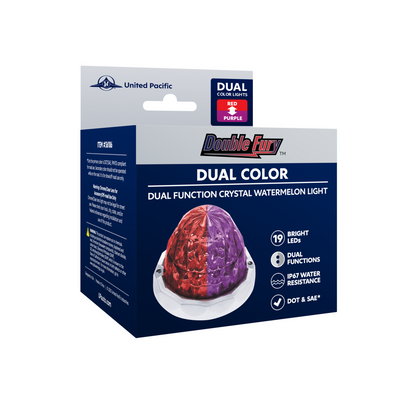 United Pacific Double Fury Purple Auxiliary to Red Primary Function 19 LED Crystal Watermelon Light