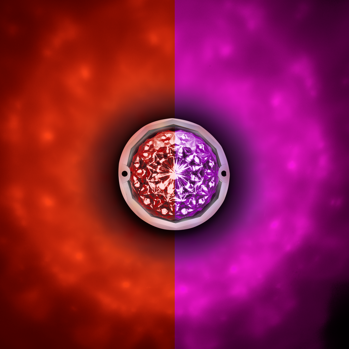 United Pacific Double Fury Purple Auxiliary to Red Primary Function 19 LED Crystal Watermelon Light