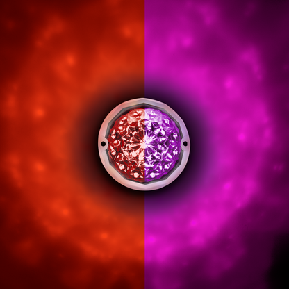 United Pacific Double Fury Purple Auxiliary to Red Primary Function 19 LED Crystal Watermelon Light
