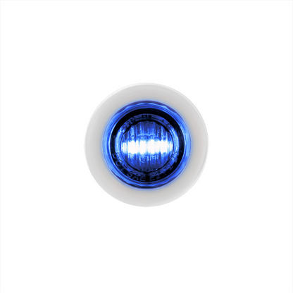 Double Fury Blue Auxiliary to Amber Dual Function 2 LED 3/4" Light
