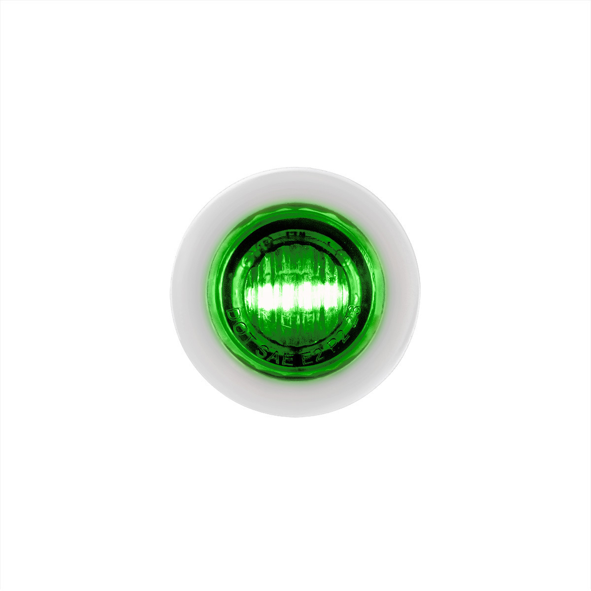 Double Fury Green Auxiliary to Amber Dual Function 2 LED 3/4" Light