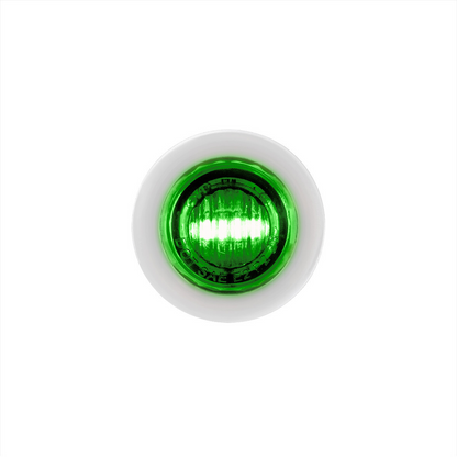 Double Fury Green Auxiliary to Amber Dual Function 2 LED 3/4" Light