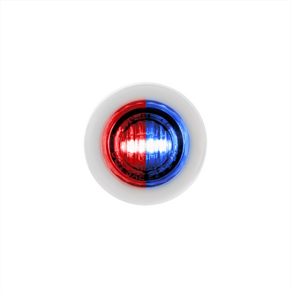 Double Fury Blue Auxiliary to Red Dual Function 2 LED 3/4" Light