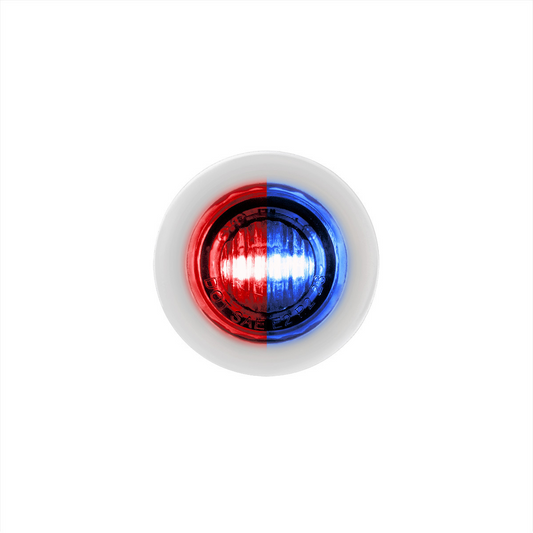 Double Fury Blue Auxiliary to Red Dual Function 2 LED 3/4" Light