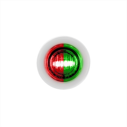 Double Fury Green Auxiliary to Red Dual Function 2 LED 3/4" Light