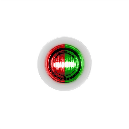 Double Fury Green Auxiliary to Red Dual Function 2 LED 3/4" Light
